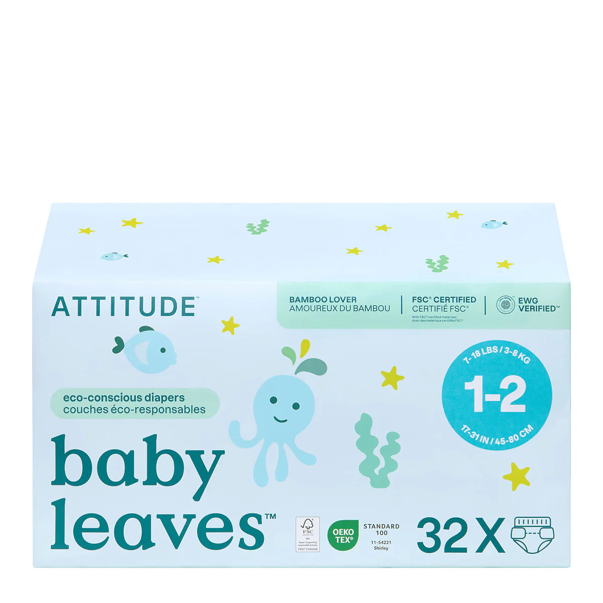 Size 1-2 Eco-Conscious Diapers 3-8Kg