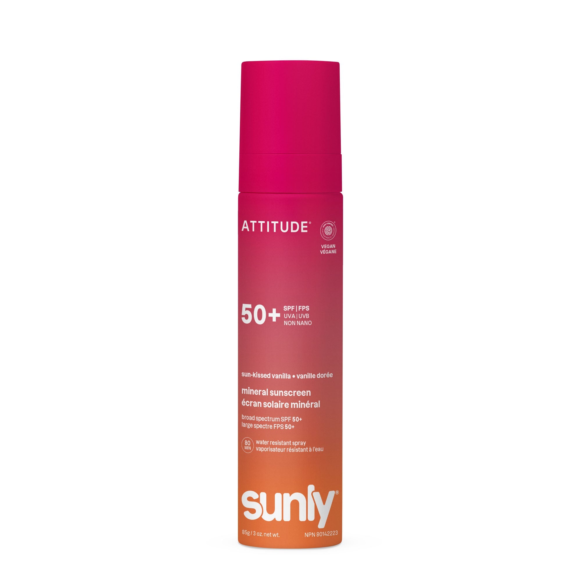 Attitude Sunly Sun-Kissed Vanilla SPF50+ Mineral Sunscreen