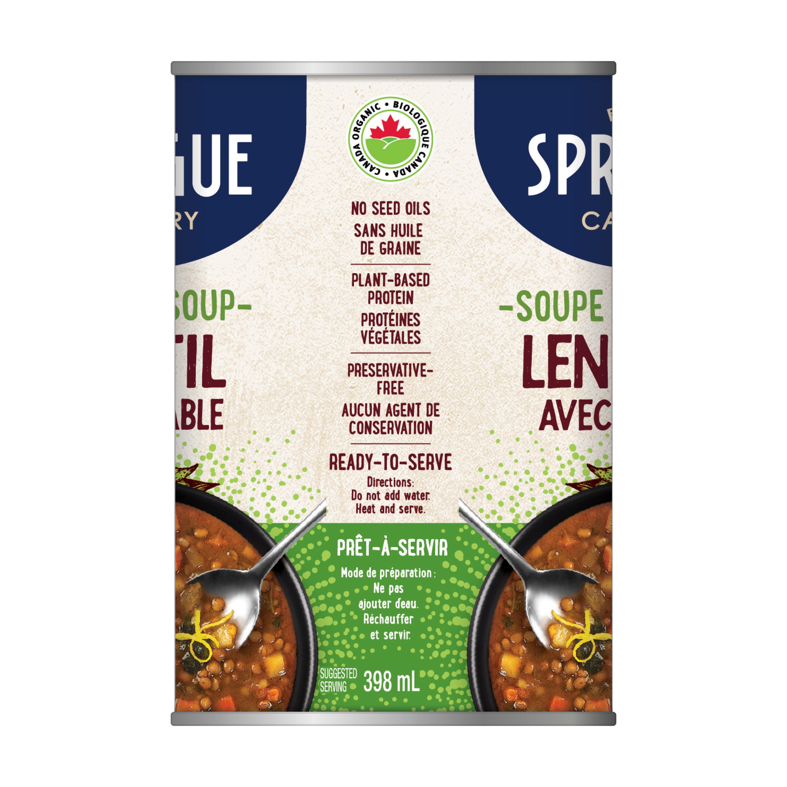 Sprague Organic Lentil & Vegetable Soup
