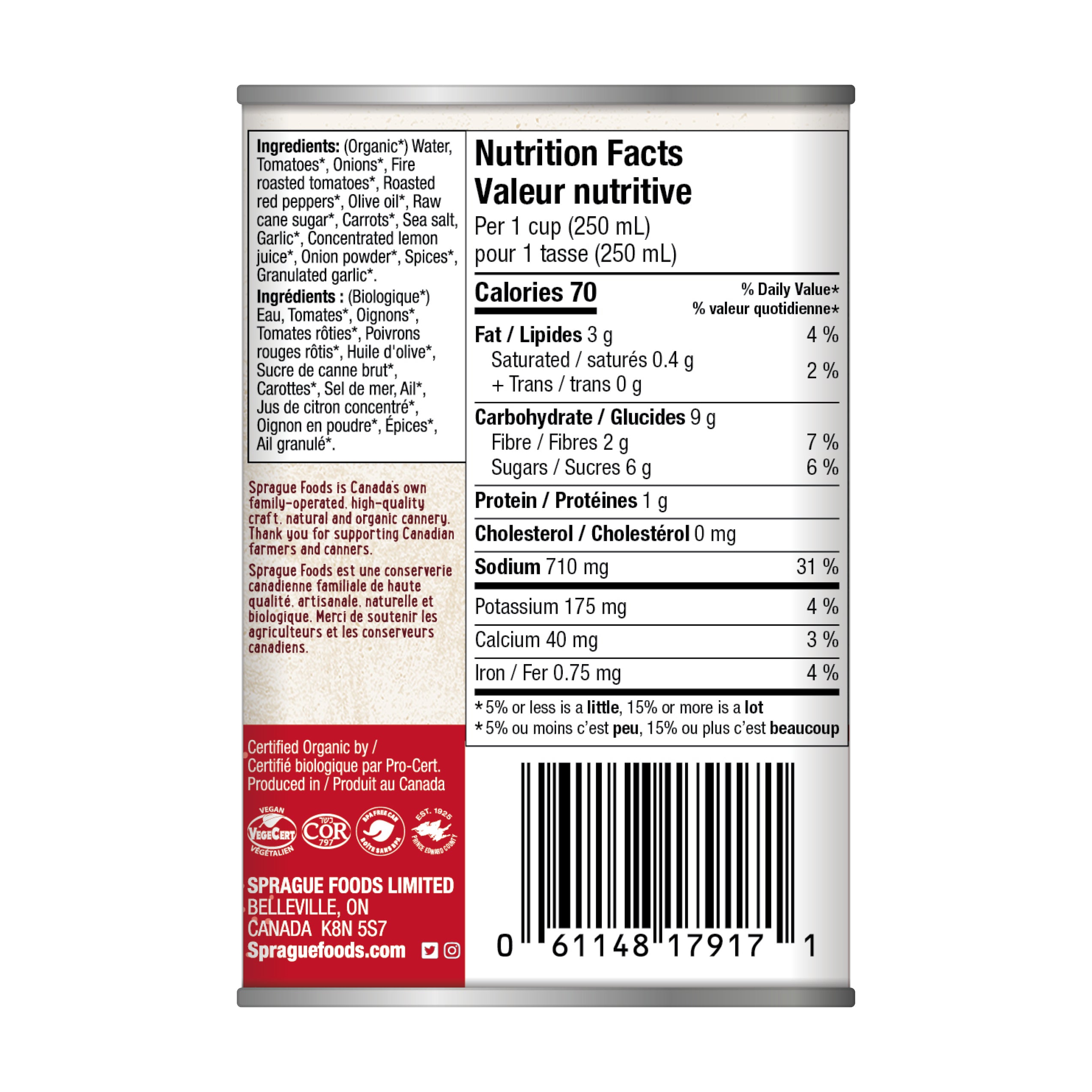 Sprague Organic Tomato & Re Pepper Soup