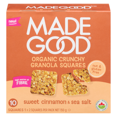 Made Good Organic Sweet Cinnamon & Sea Salt Crunchy Granola Squares