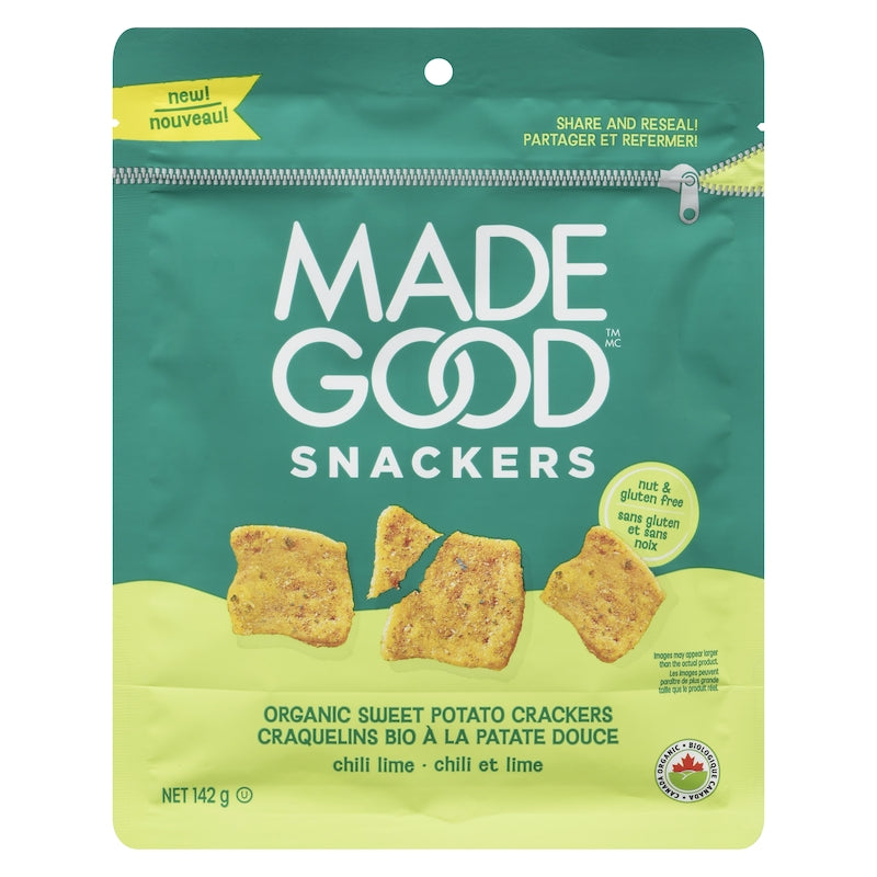 Snackers Organic Sweet Potatoes Crackers Chili Lime