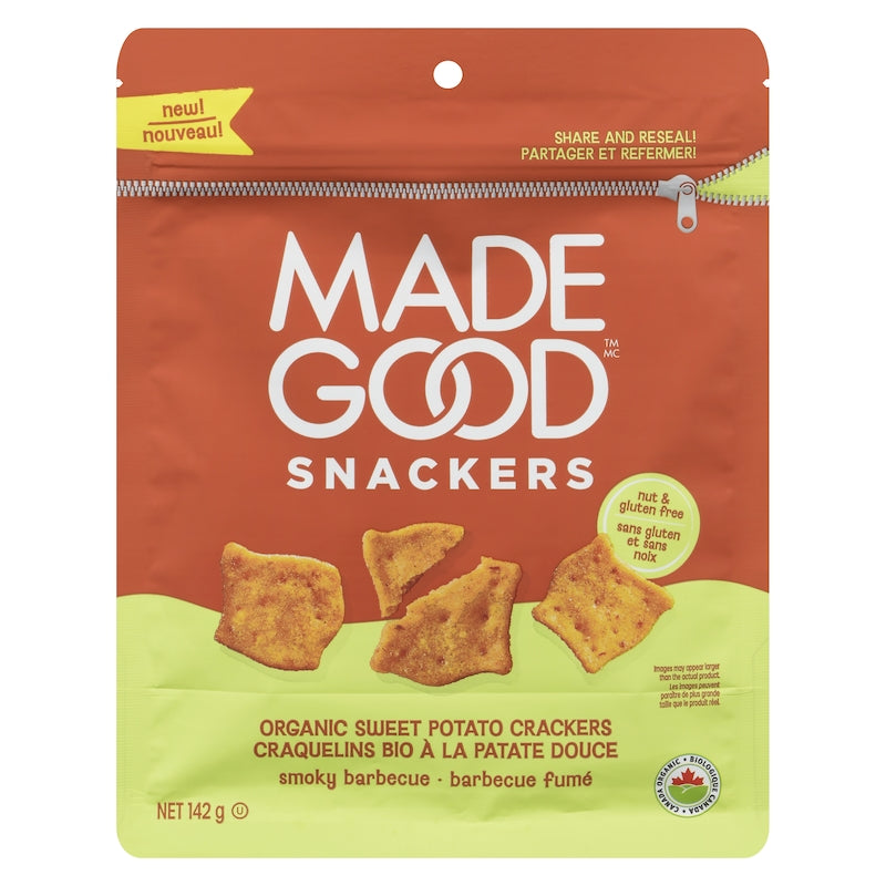Snackers Organic Sweet Potato Crackers Smoky Barbecue