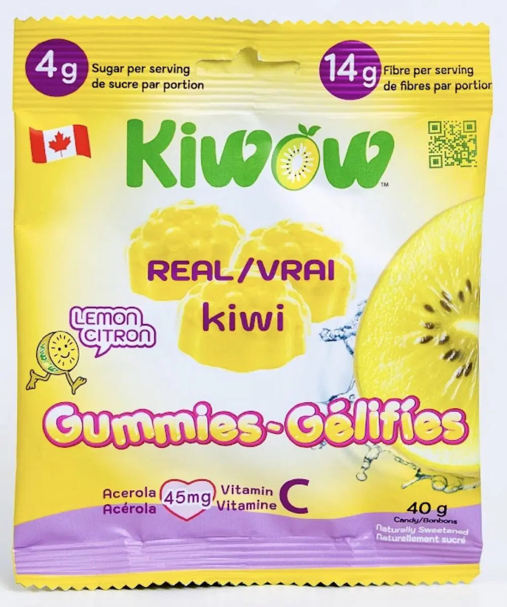 Kiwow Lemon Real Kiwi Gummies with Acerola Vitamin C