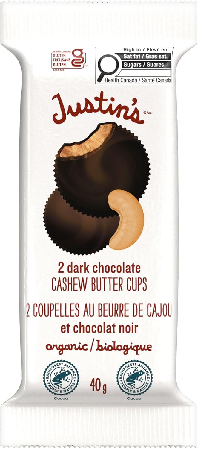 Dark Chocolate Cashew Butter Cups