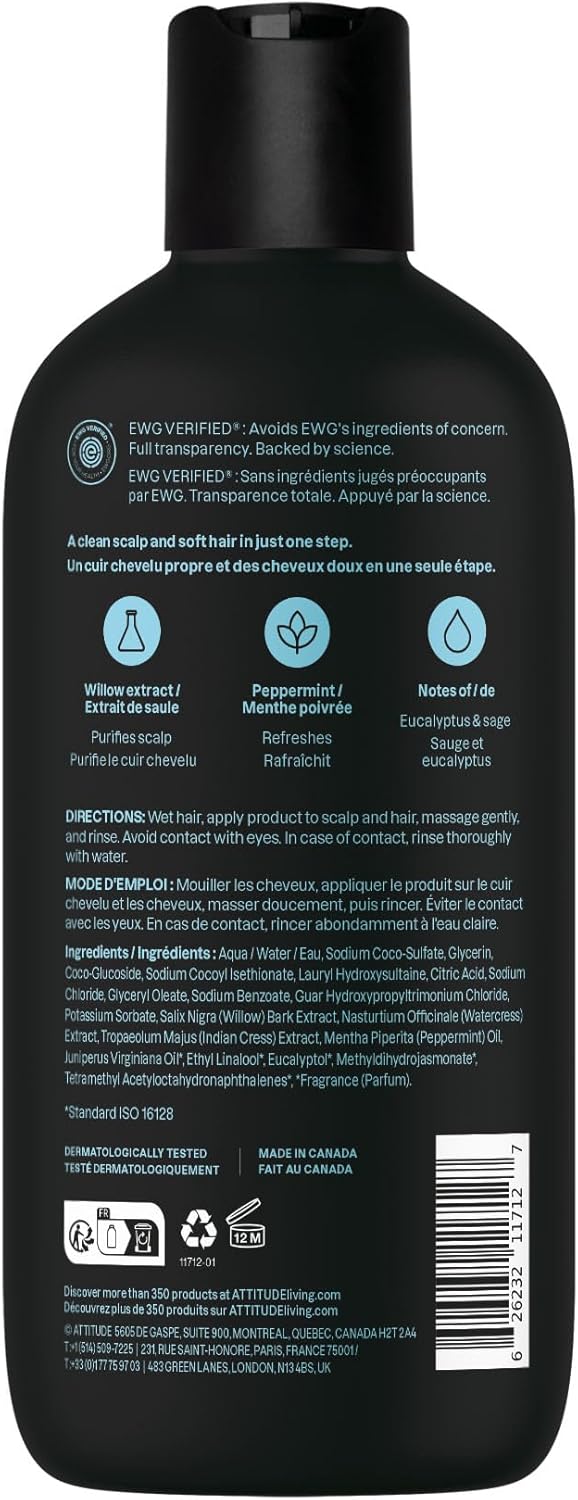 Attitude 2-In-1 Shampoo and Body Wash - Black Willow & Aspen
