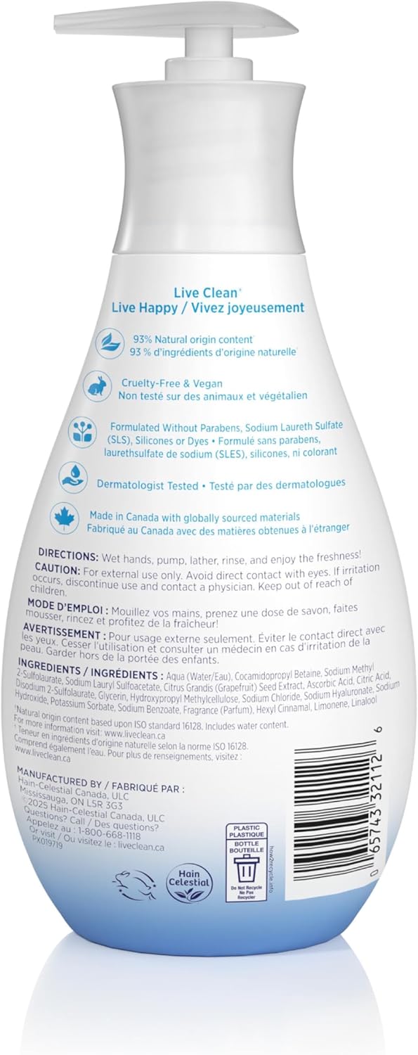 Live Clean Fresh Water Liquid Hand Soap