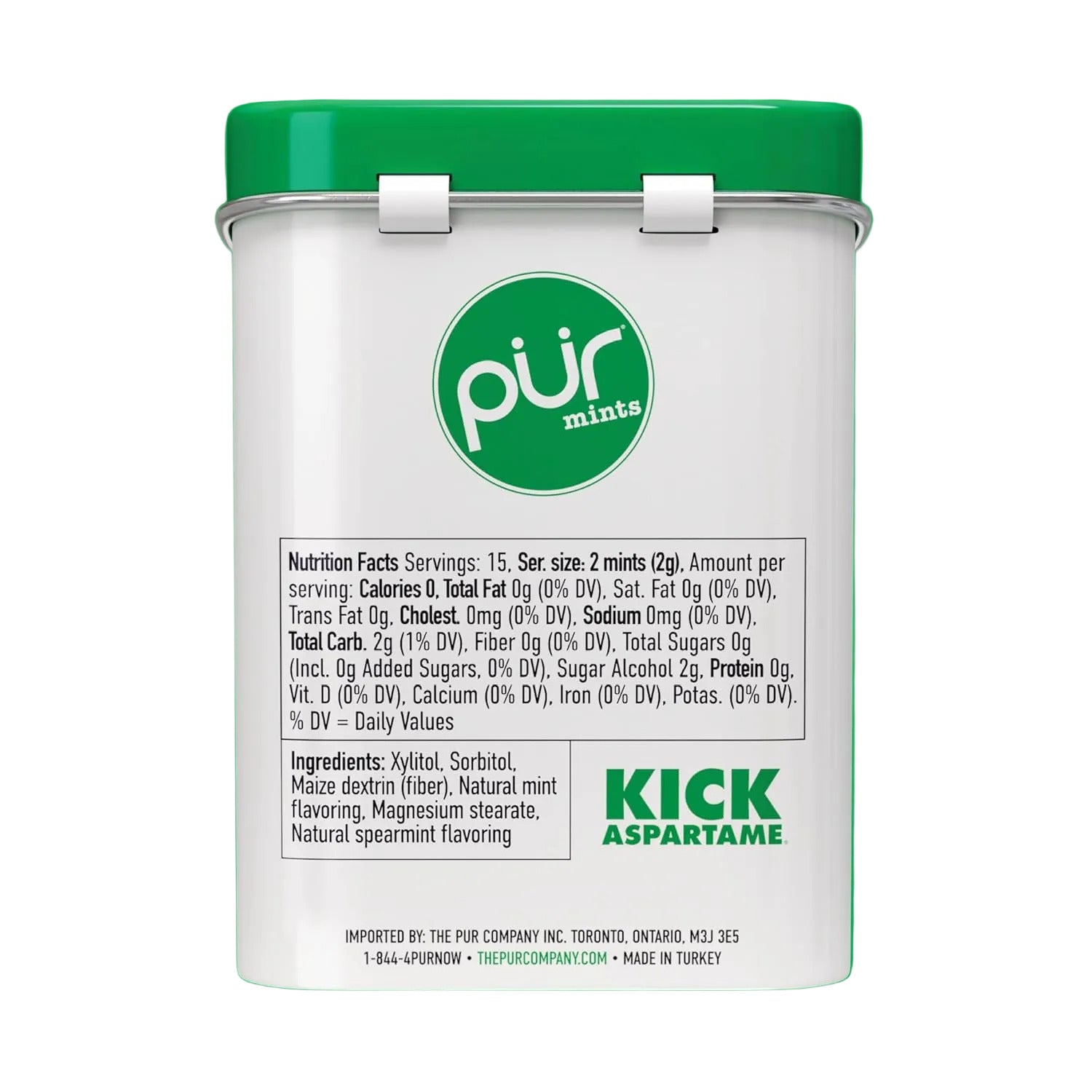 The Pur Company Inc. Spearmint Aspartame-Free Mints