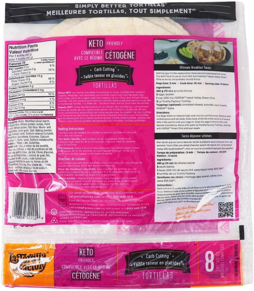 Keto Friendly Carb Cutting Tortillas