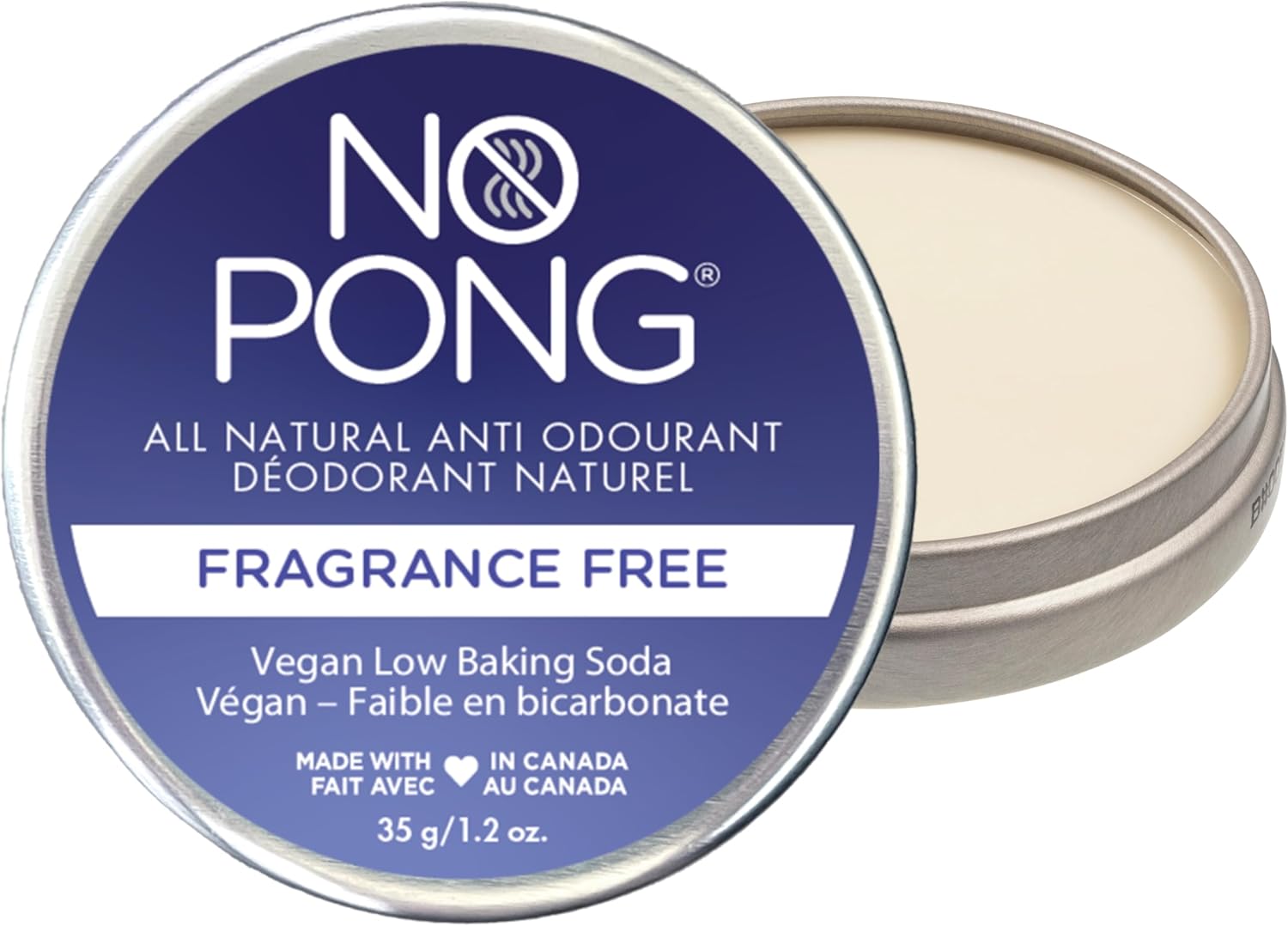 No Pong Vegan Fragrance-free All Natural Anti Odourant
