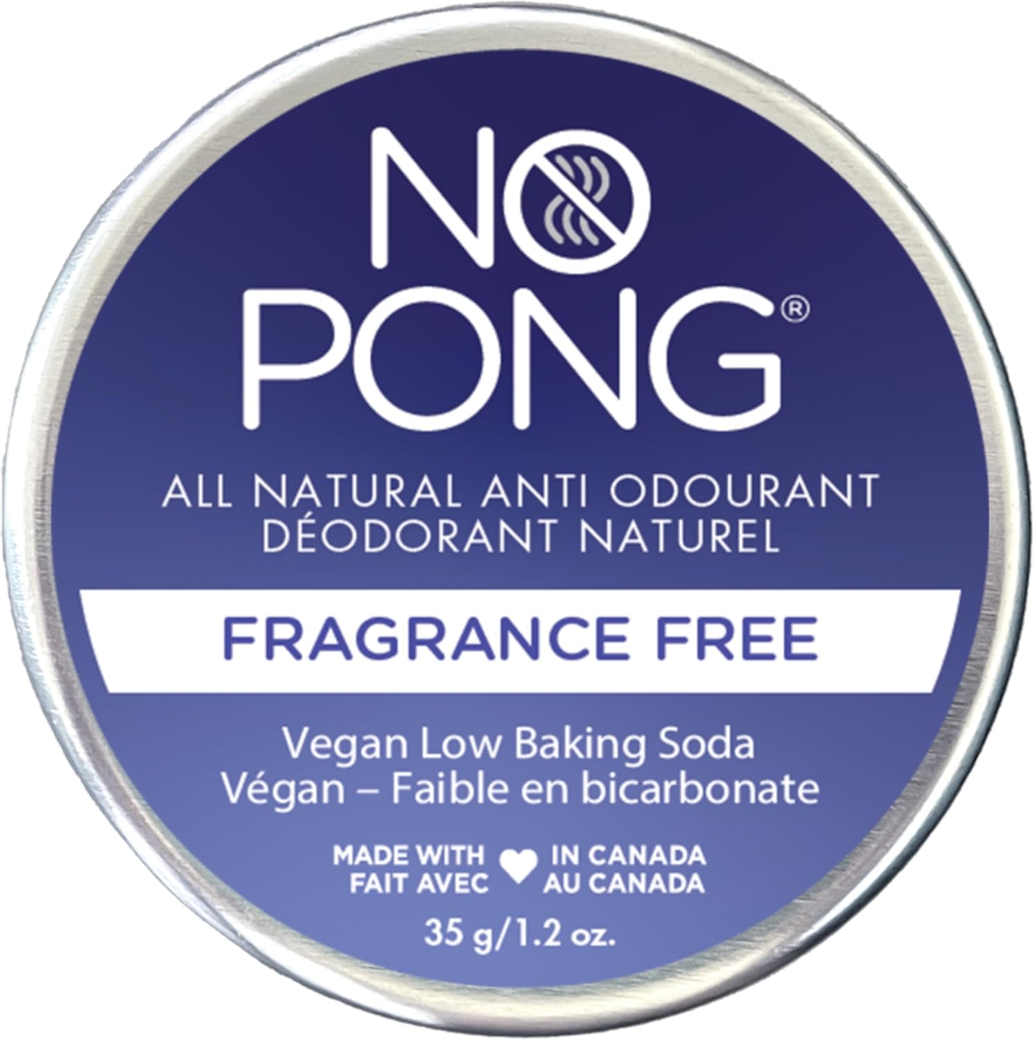 No Pong Vegan Fragrance-free All Natural Anti Odourant