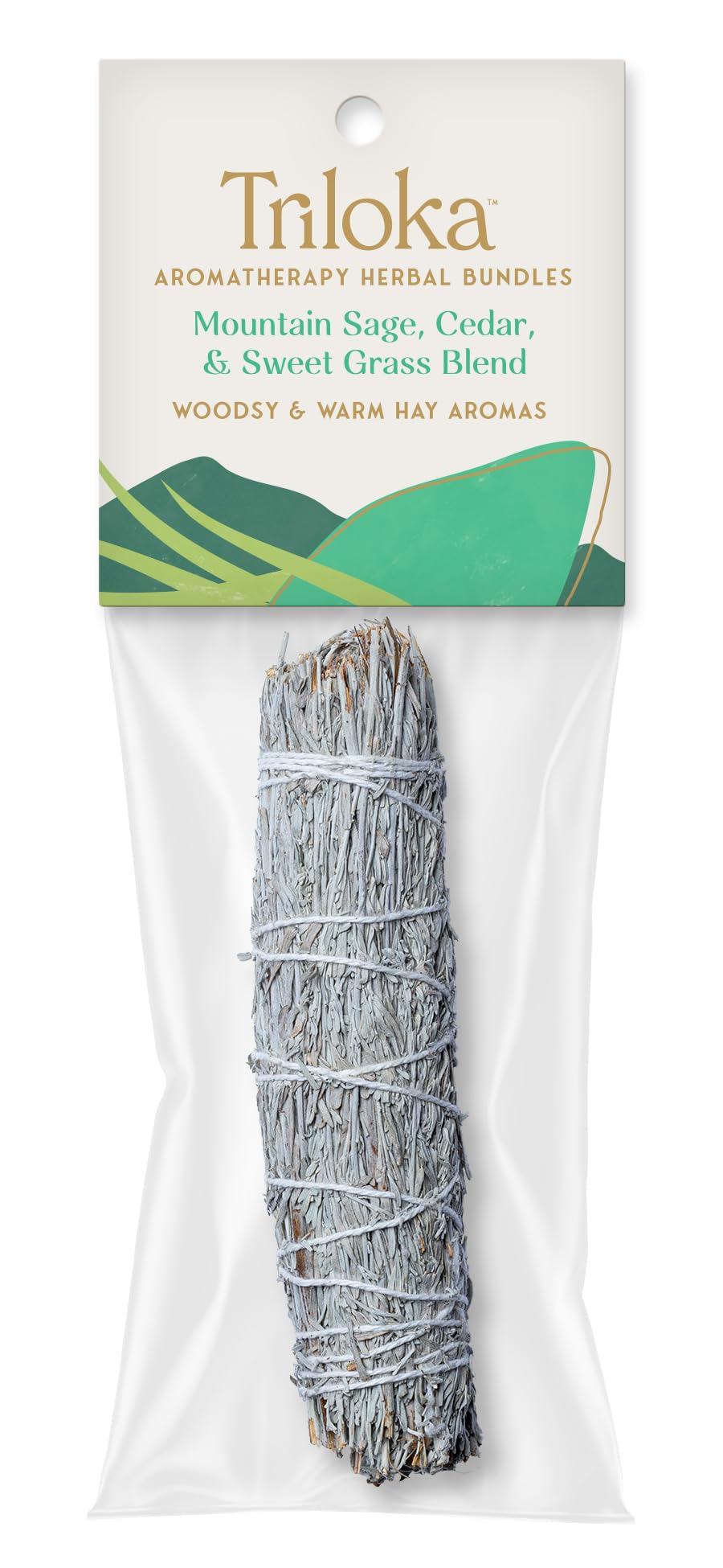5" Mountain Sage Cedar Sweetgrass Incense