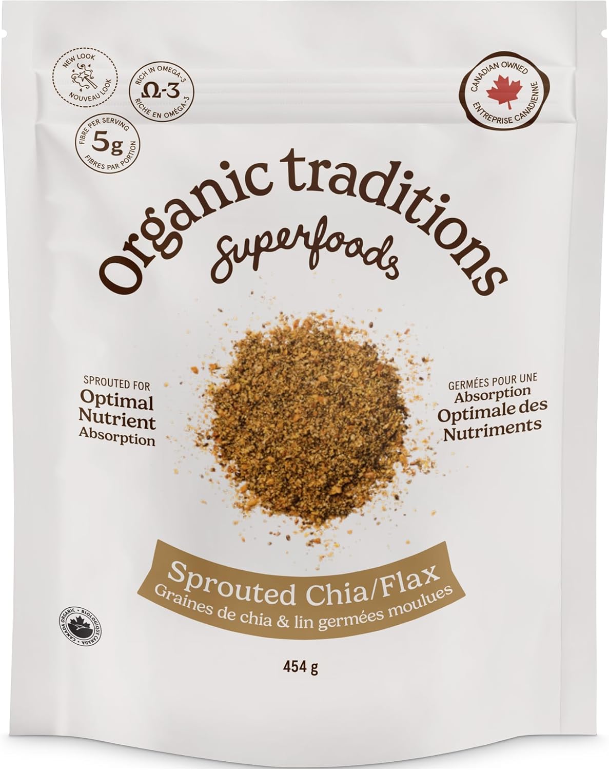 Organic Traditions Organic Sprouted Chia & Flax Seed Powder