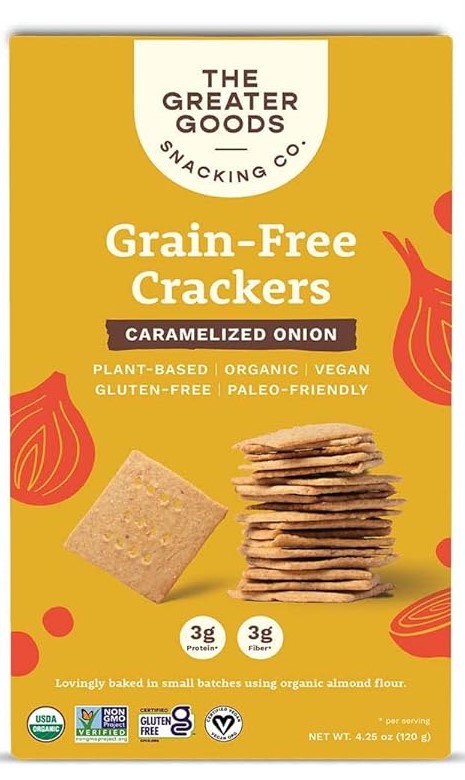 Organic Vegan Grain-Free Caramelized Onion Crackers