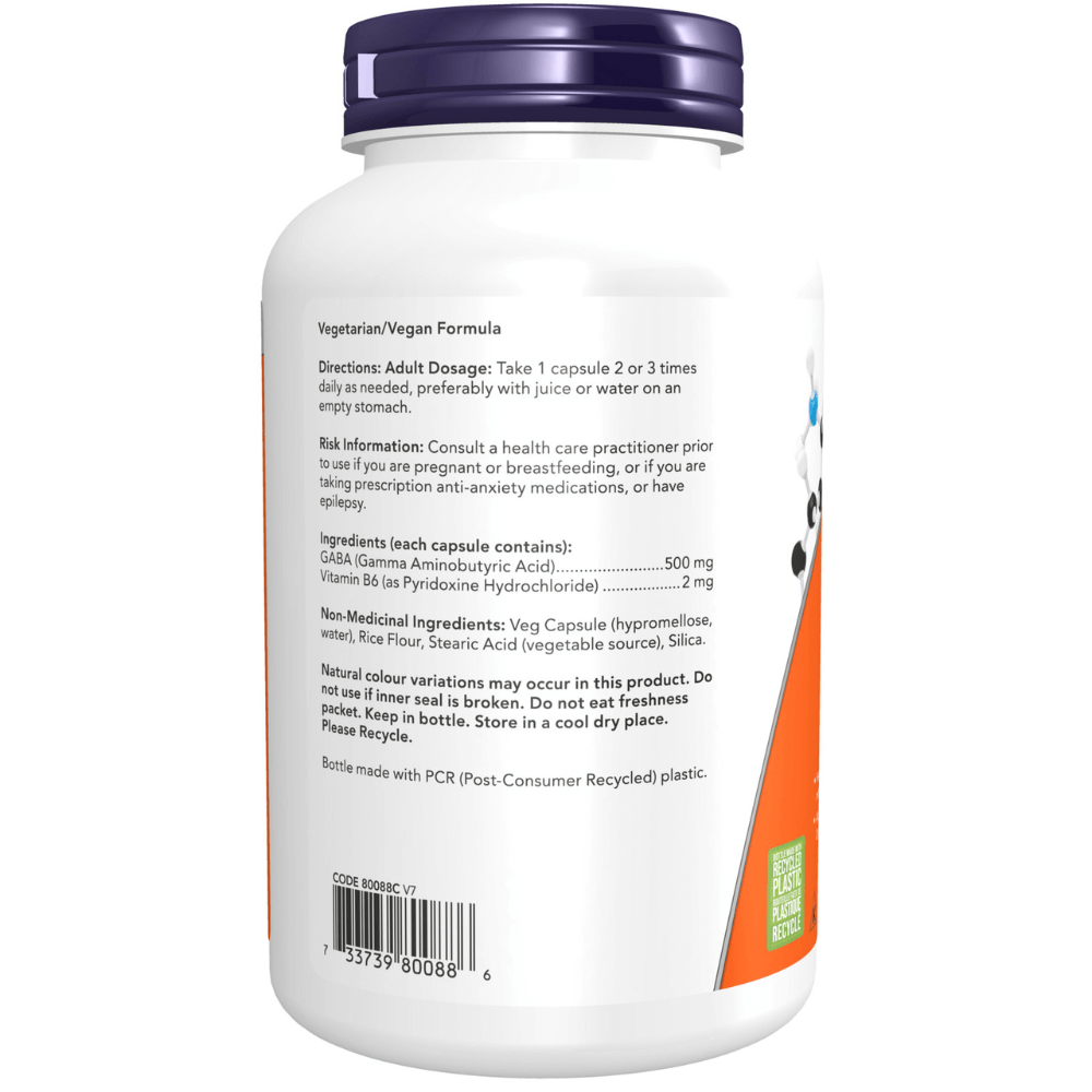 Now Gaba + B6 - 500mg