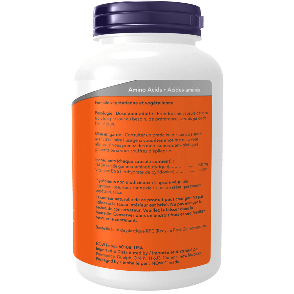 Now Gaba + B6 - 500mg