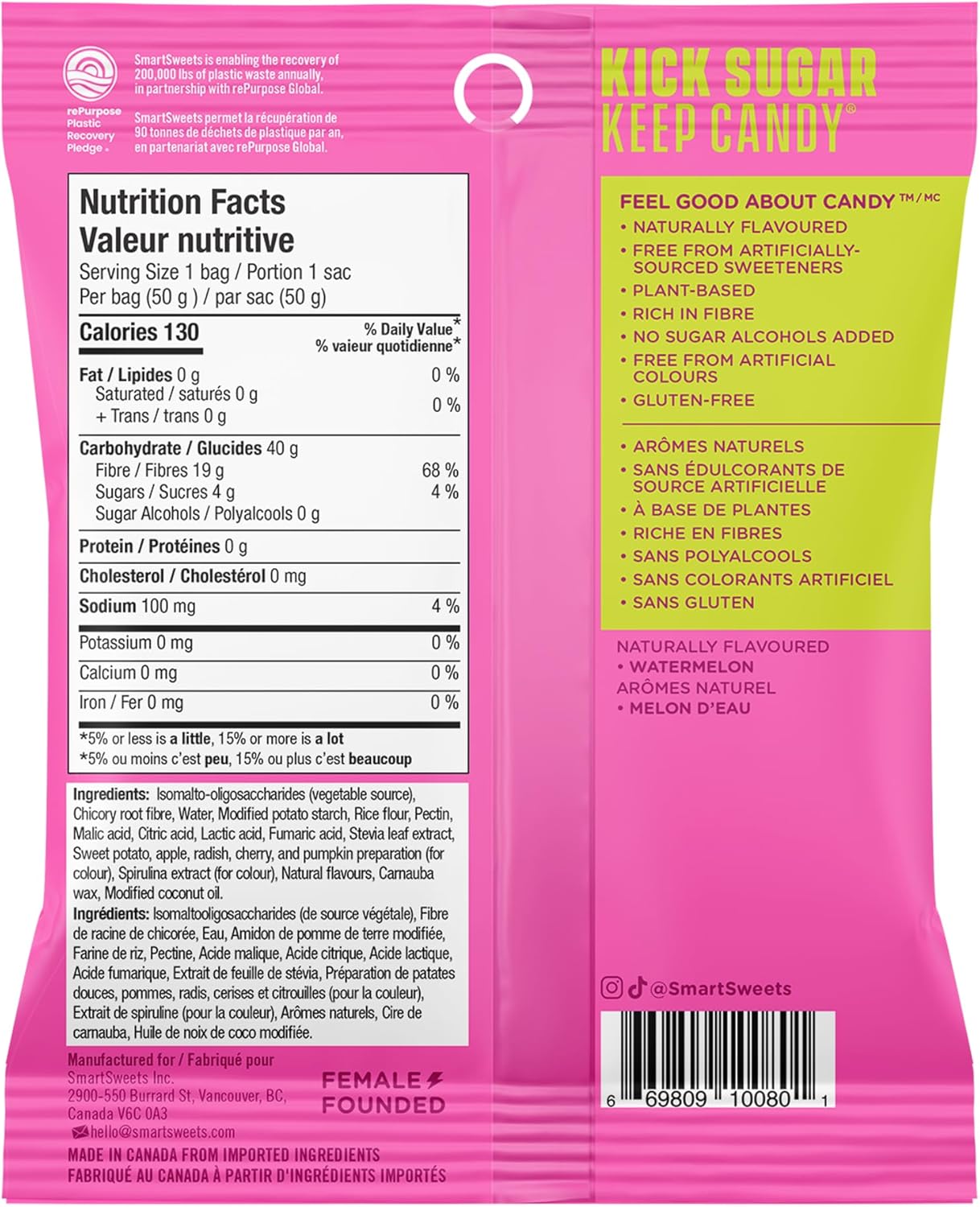 Smart Sweets Sourmelon Bites