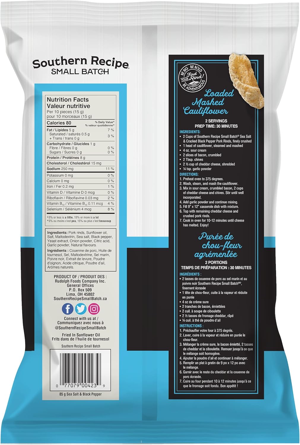 Southern Recipe Sea Salt & Cracked Black Pepper Pork Rinds