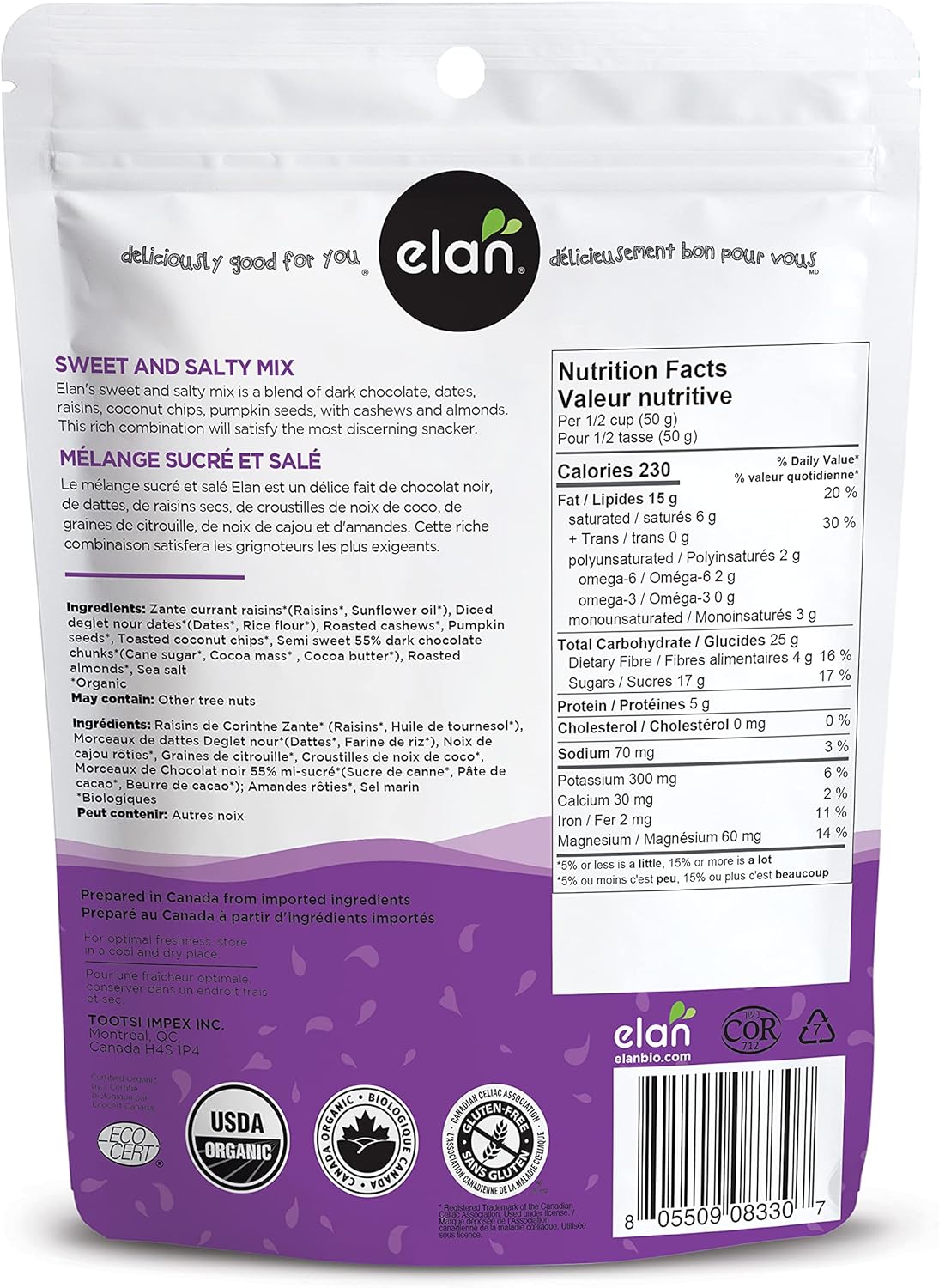 Elan Organic Sweet & Salty Mix