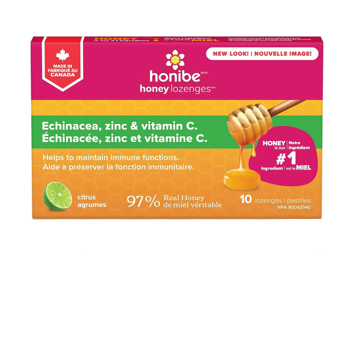 Honibe Echinacea, Zinc & Vitamin C Honey Lozenges