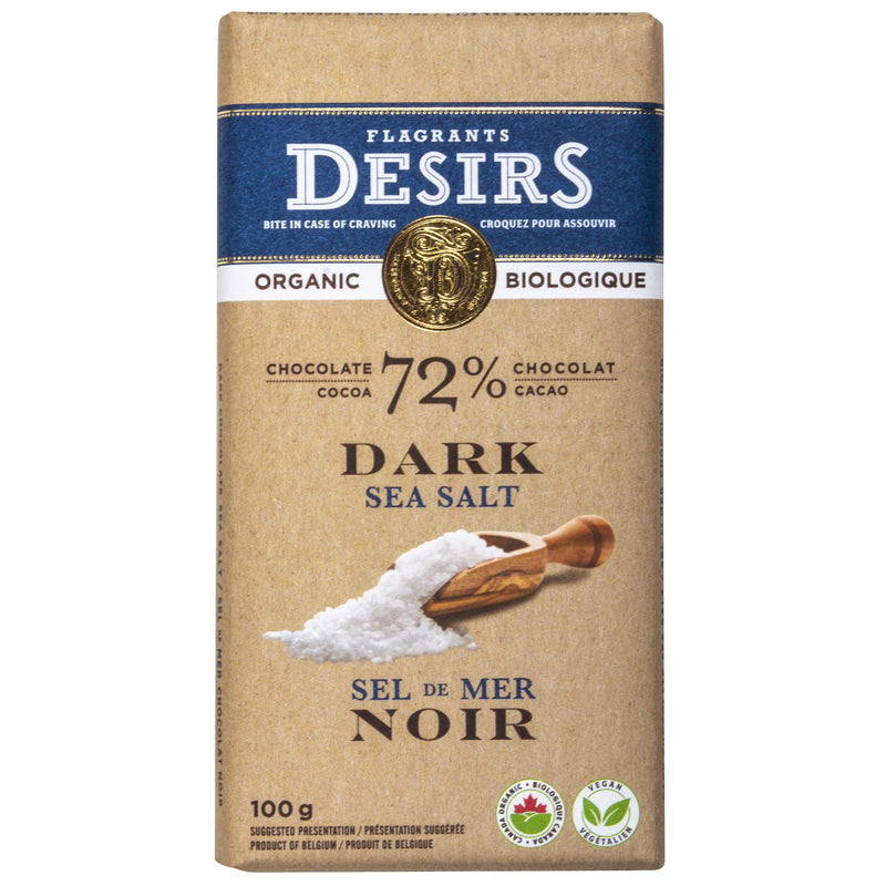 Organic Dark Chocolate 72% with Sea Salt