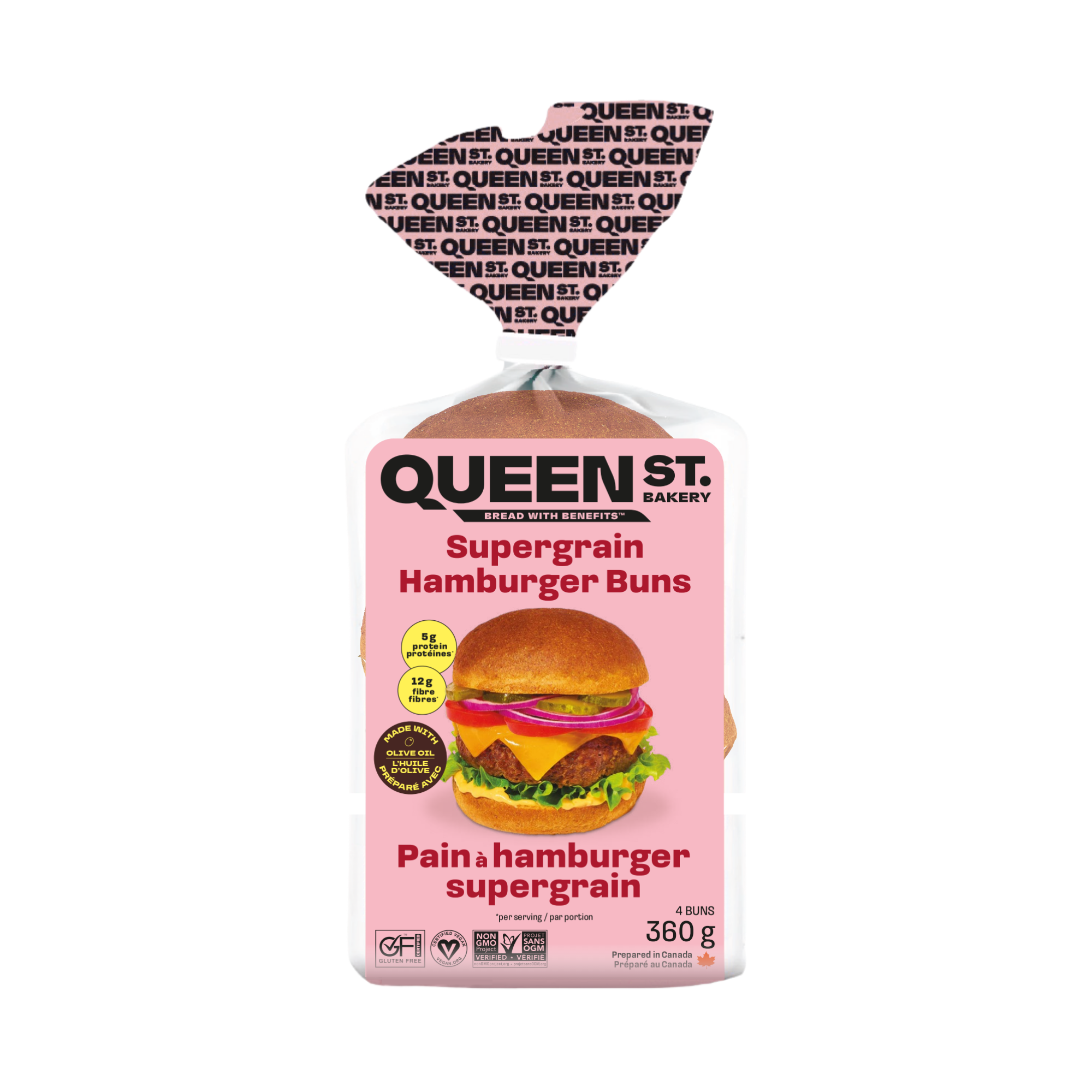 Queen St. Bakery Supergrain Hamburger Buns