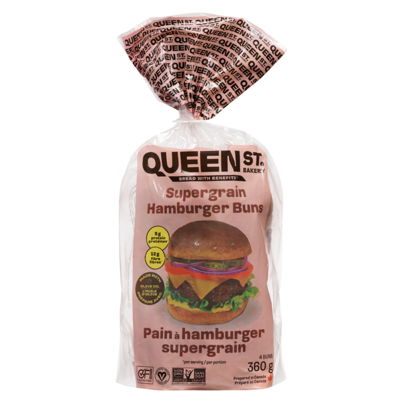 Queen St. Bakery Supergrain Hamburger Buns