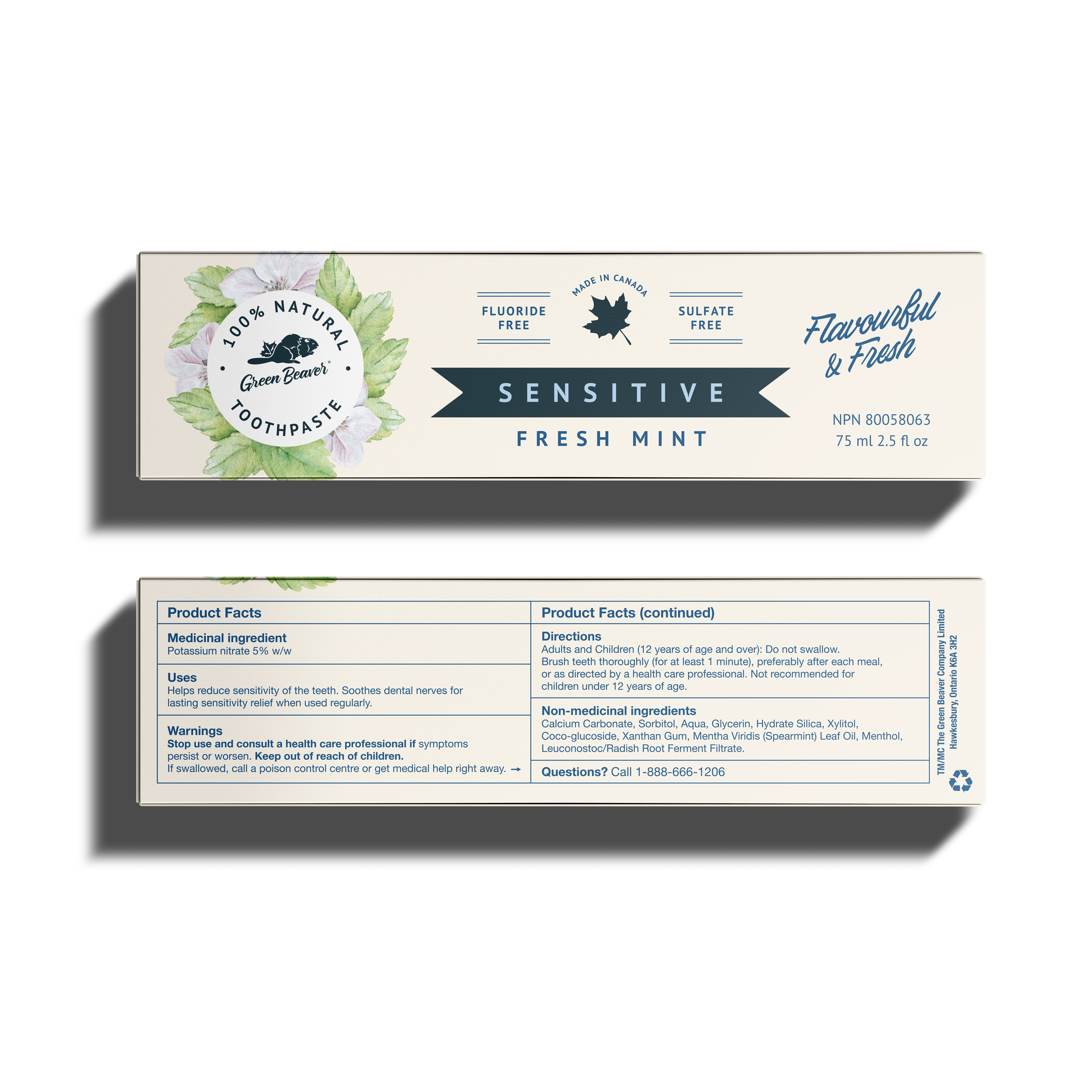Green Beaver Fresh Mint Sensitive Toothpaste