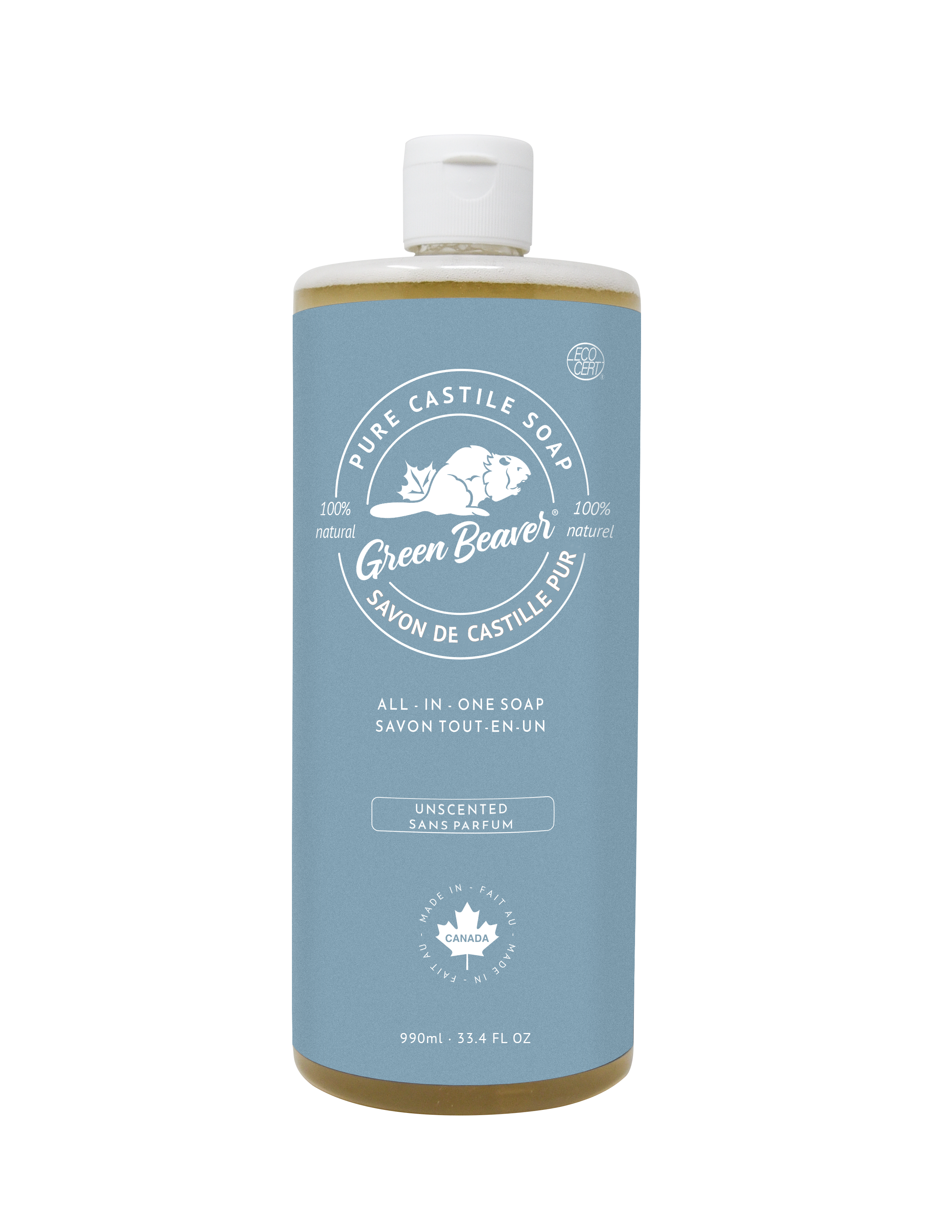 Green Beaver All-in-One Pure Castile Soap - Unscented