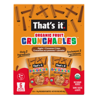 That's it. Organic Apple + Cinnamon Crisps Fruit Crunchables
