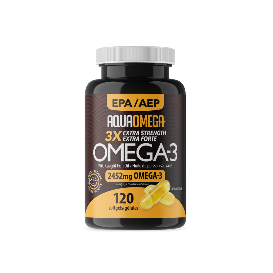 Aquaomega Standard Omega-3 Wild Caught Fish Oil Softegels