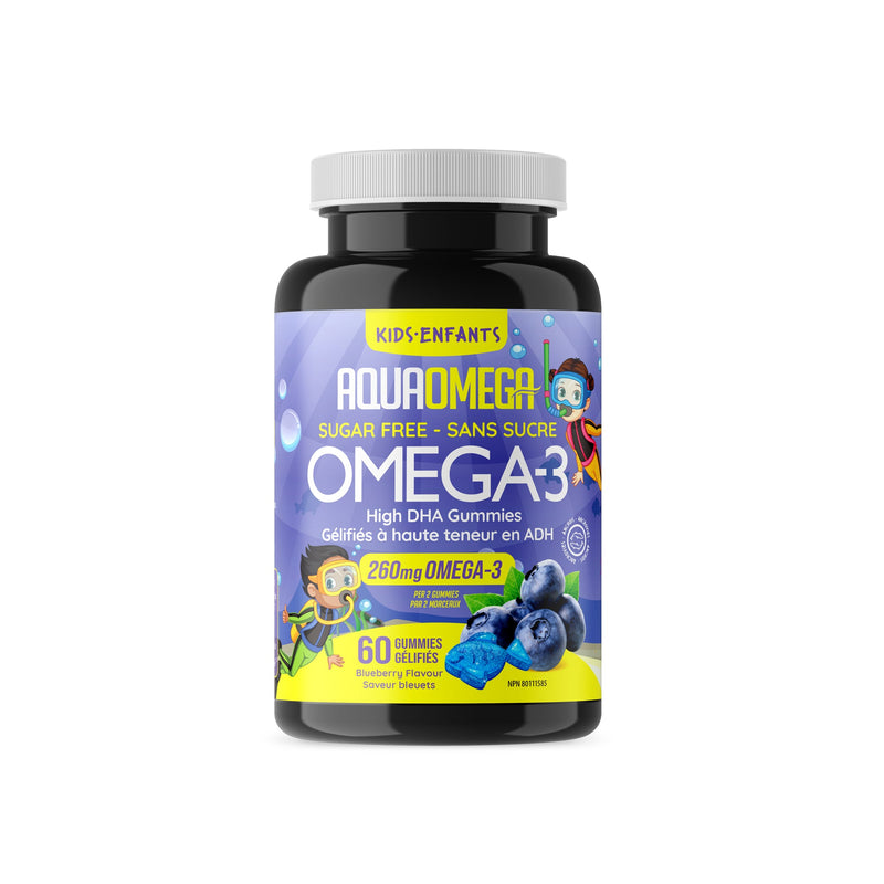 Blueberry Sugar-Free Kids High DHA Omega-3 Gummies
