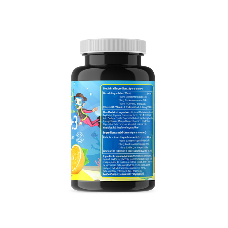 Orange Sugar-Free Kids High EPA Omega-3 Gummies