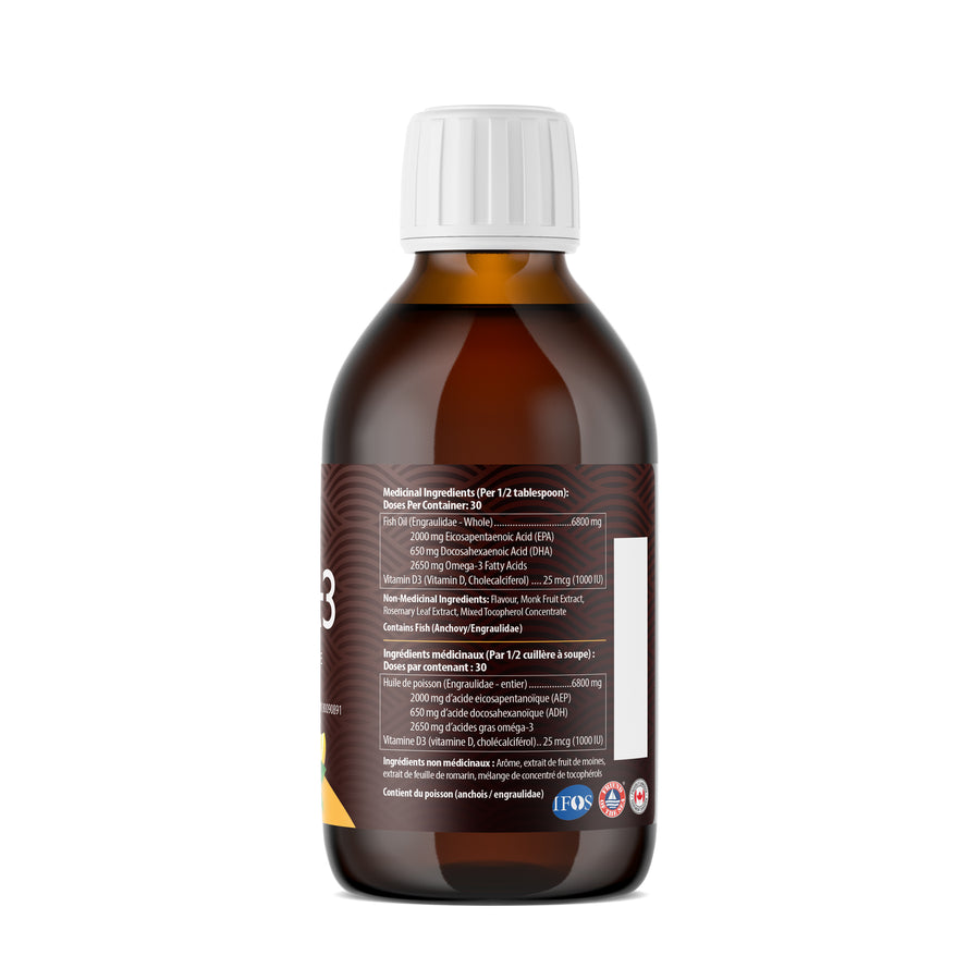 Aquaomega Lemon Standard Omega-3 Wild Caught Fish Oil