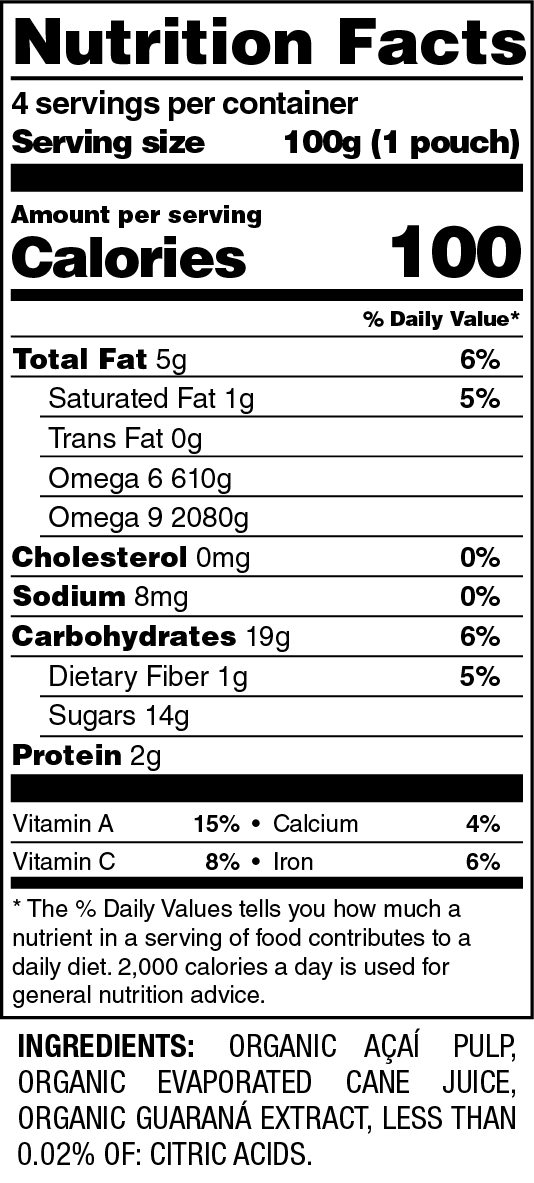 Acai Roots Organic Acai & Guarana Smoothie