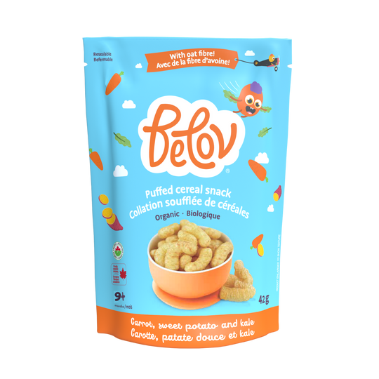 Belov Organic Carrot, Sweet Potato and Kale Puffed Cereal Snack