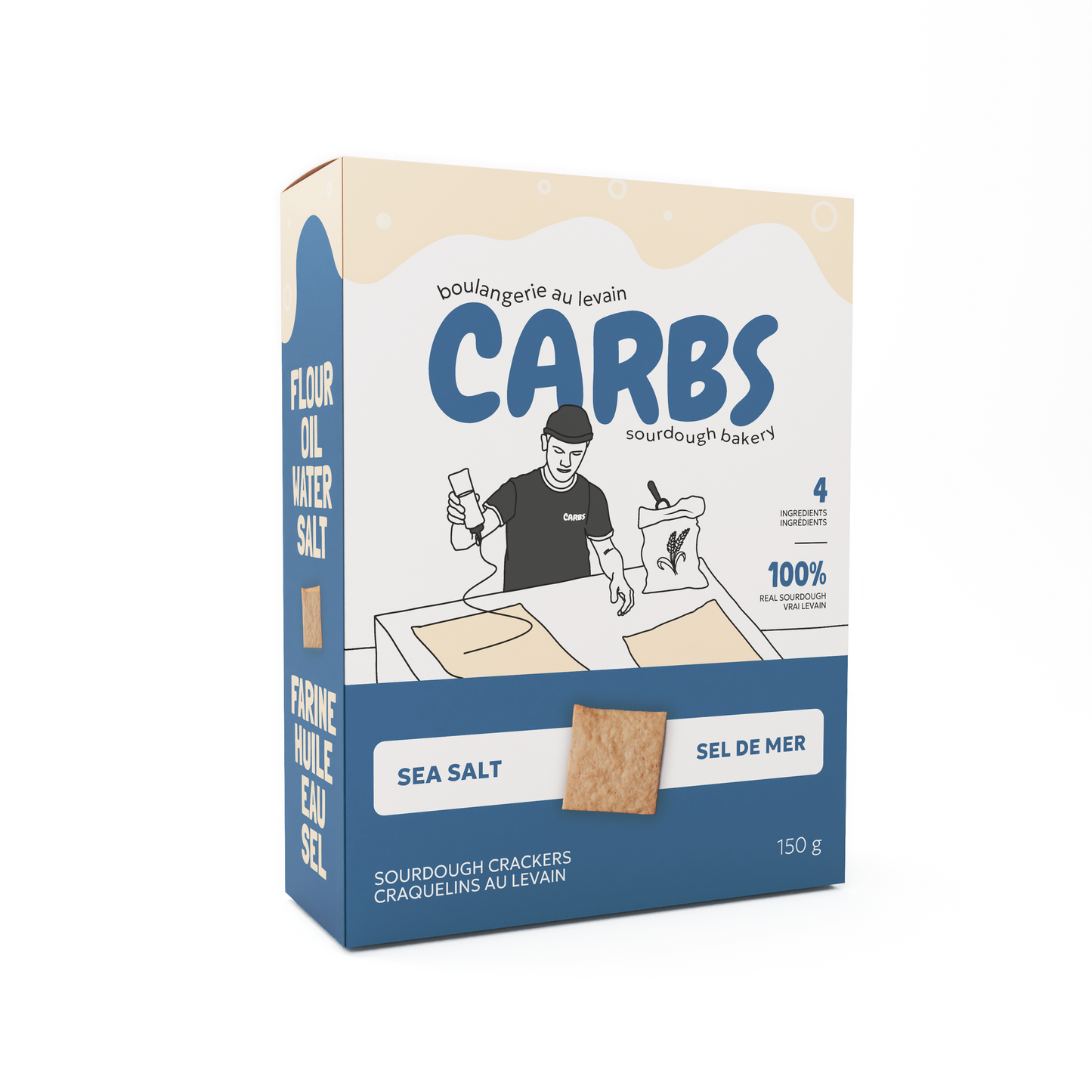 Carbs Bakery Sea Salt Sourdough Crackers