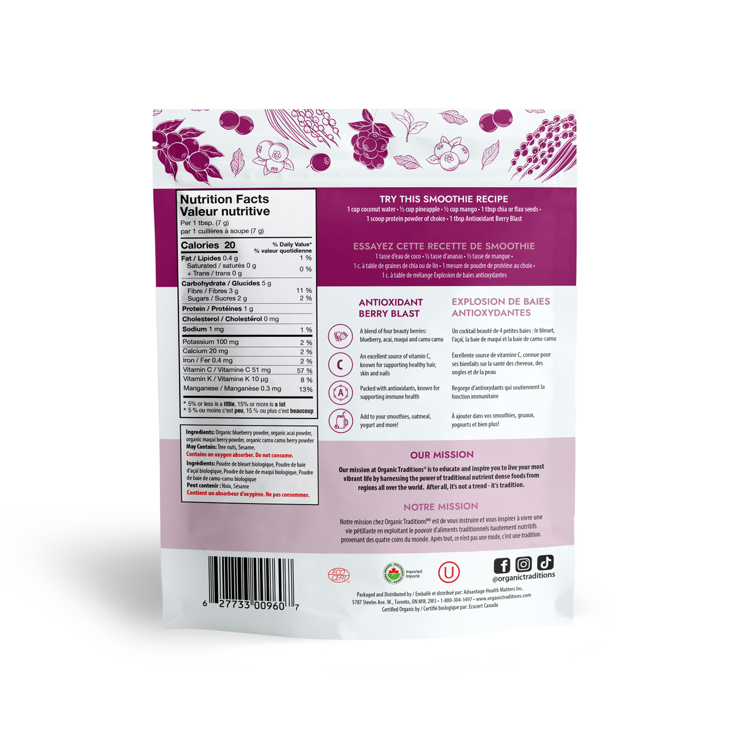 Organic Antioxidant Berry Blast