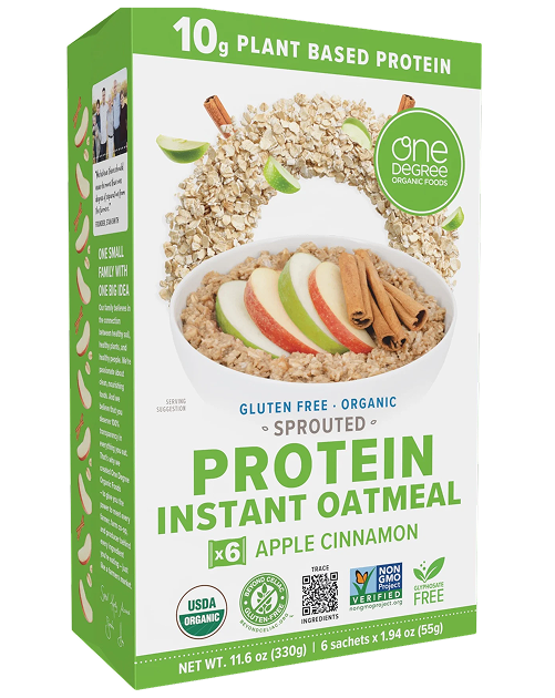 One Degree Gluten-Free Organic Apple Cinnamon Protein Instant Oatmeal