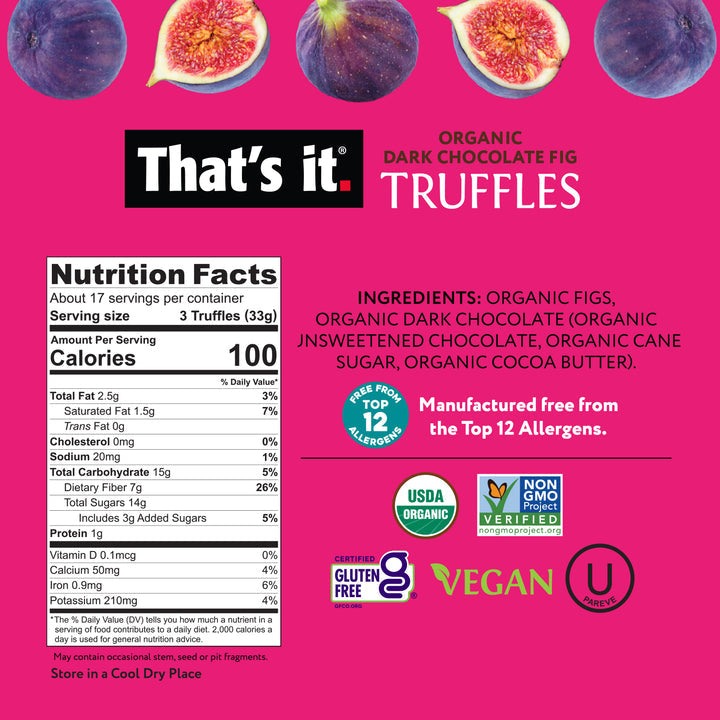 That's it. Organic Vegan Dark Chocolate Fig Truffles