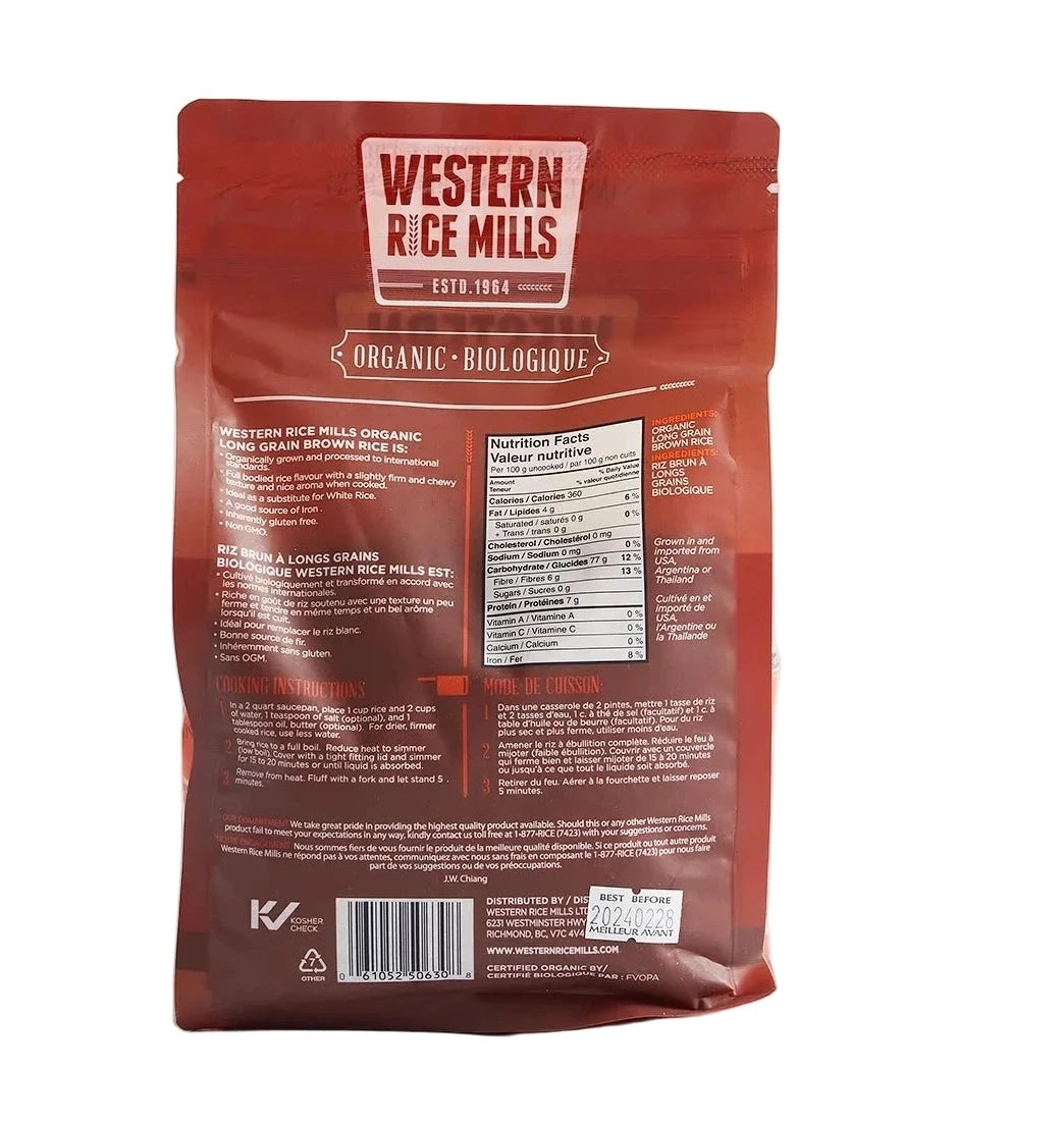 Western Rice Mills Organic Long Grain Brown Rice