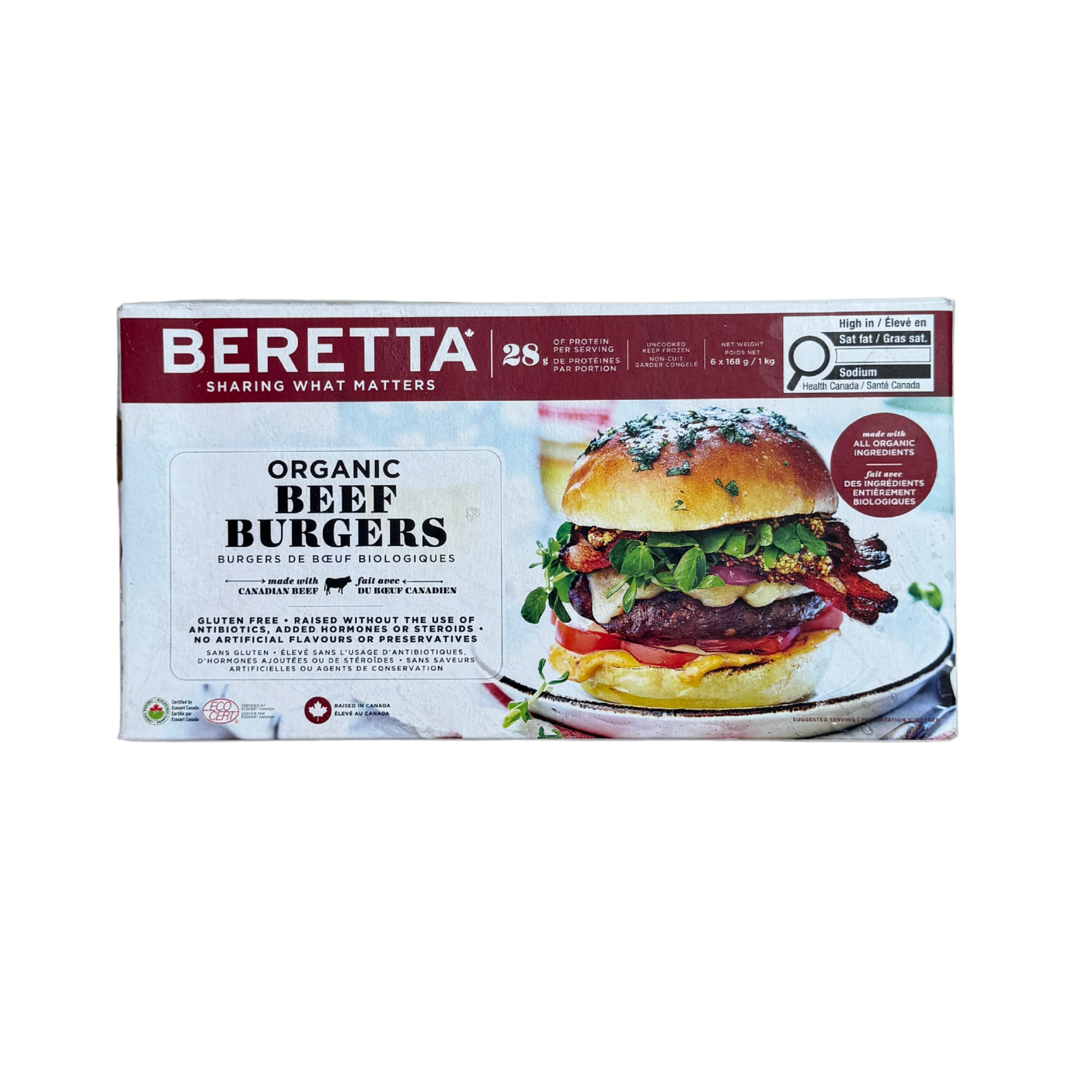 Beretta Organic Beef Burgers