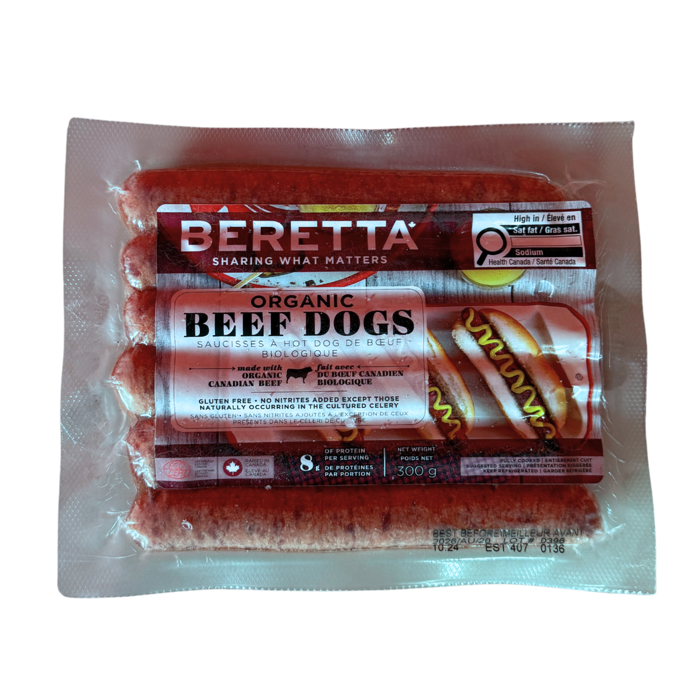 Beretta Organic Beef Dogs