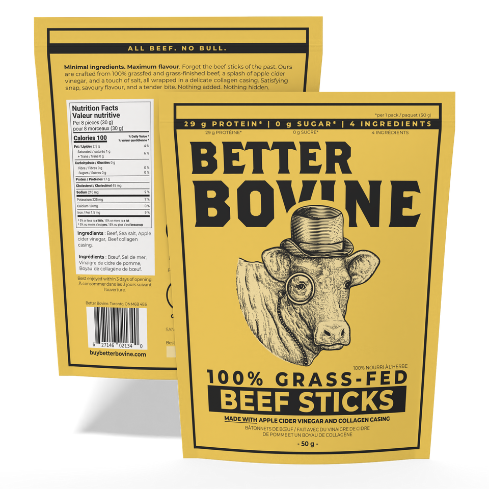 Better Bovine 100% Grass-Fed Beef Sticks
