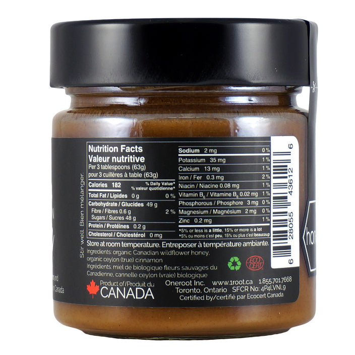 Oneroot Organic Cinnamon Honey