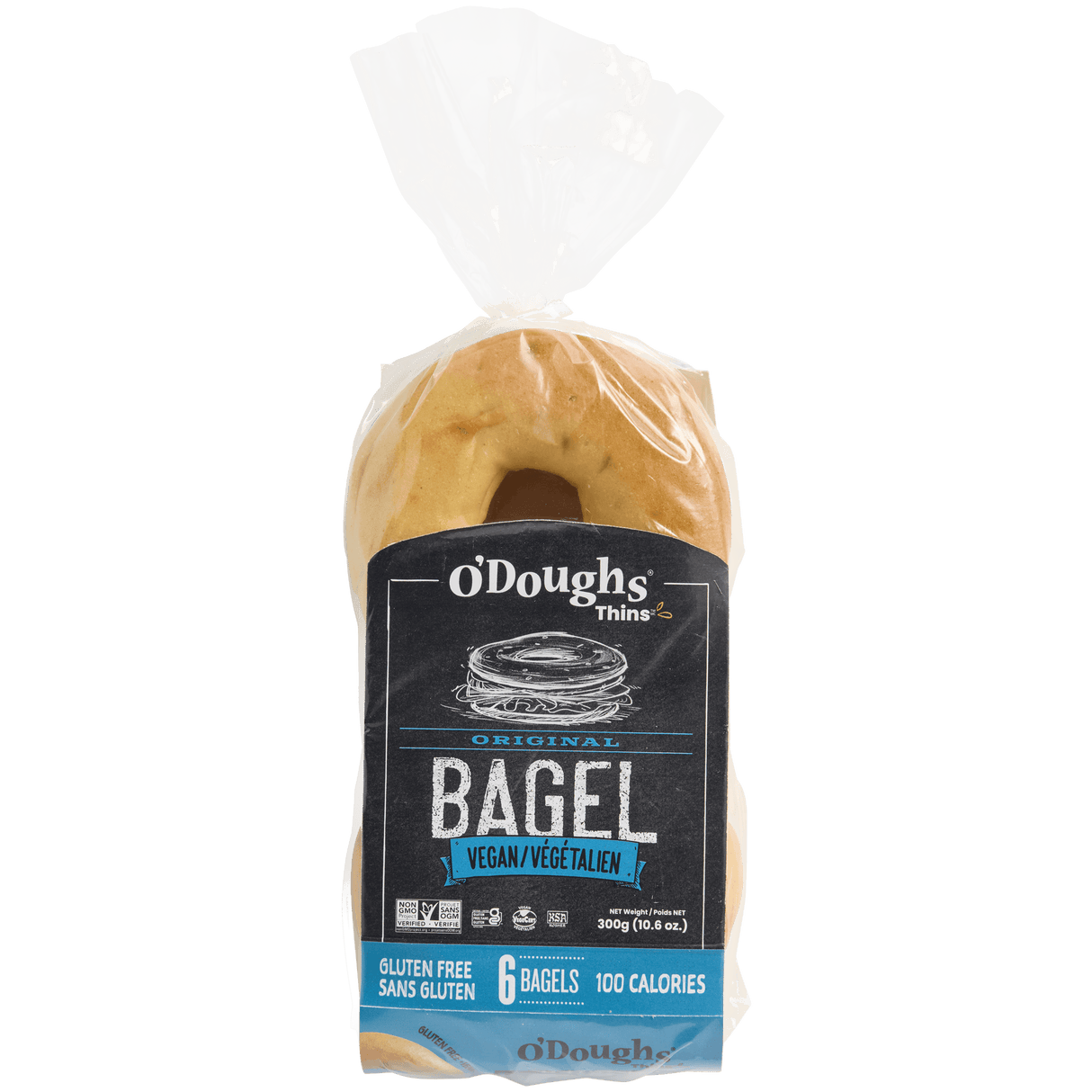 O'doughs Gluten Free Bagel Thins Original