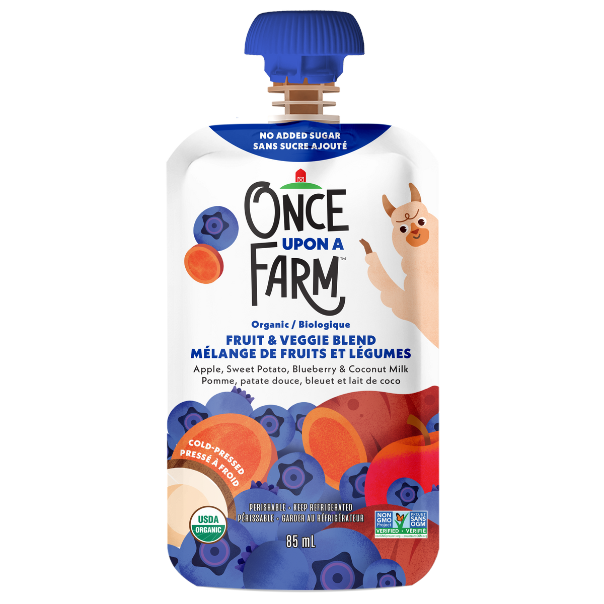 Once Upon a Farm Organic Apple, Sweet Potato, Blueberry & Coconut Milk Fruit & Veggie Blend