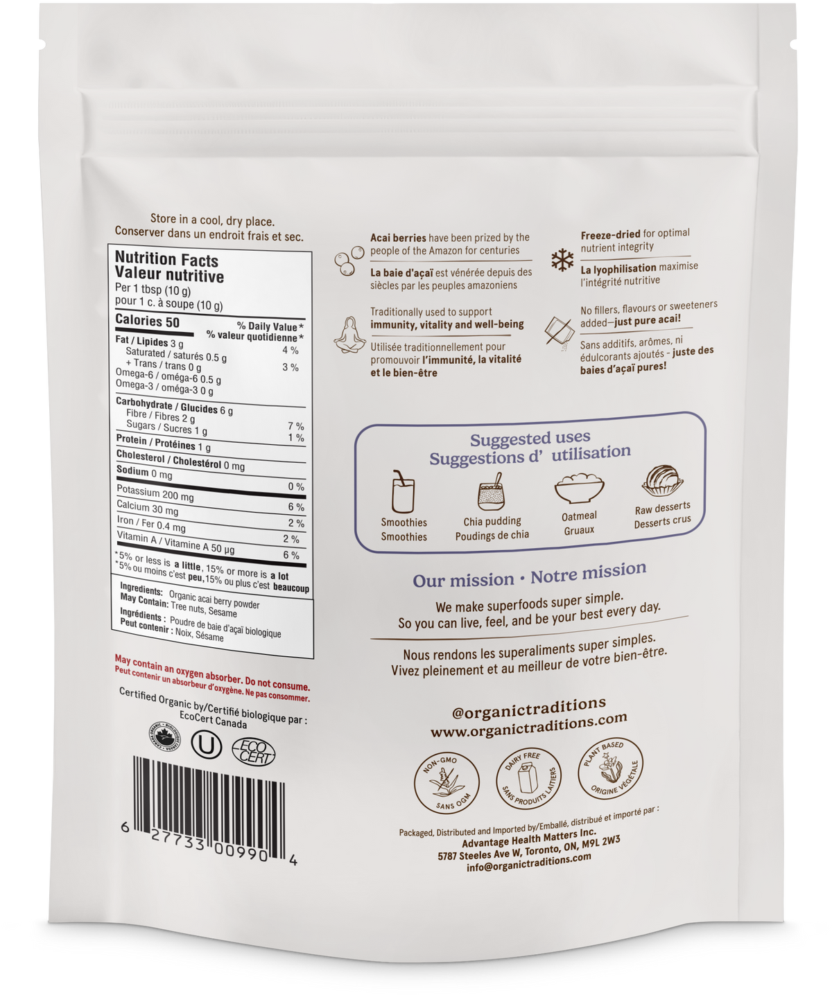 Organic Acai Berry Powder