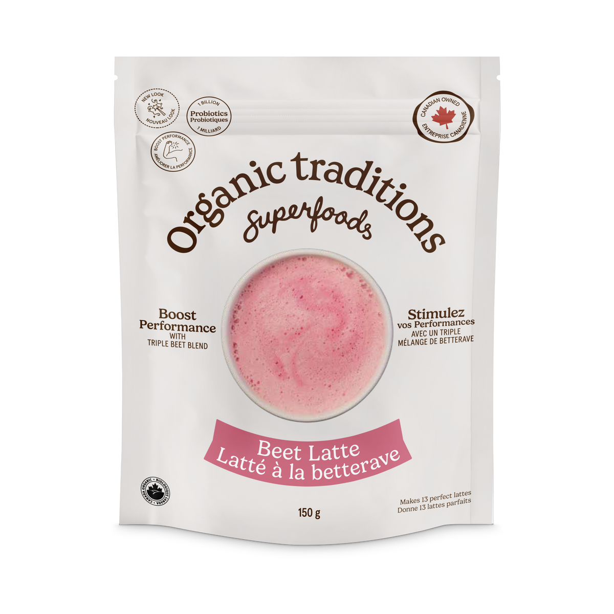 Organic Traditions Organic Beet Latte With Fermented Beets And Probiotics