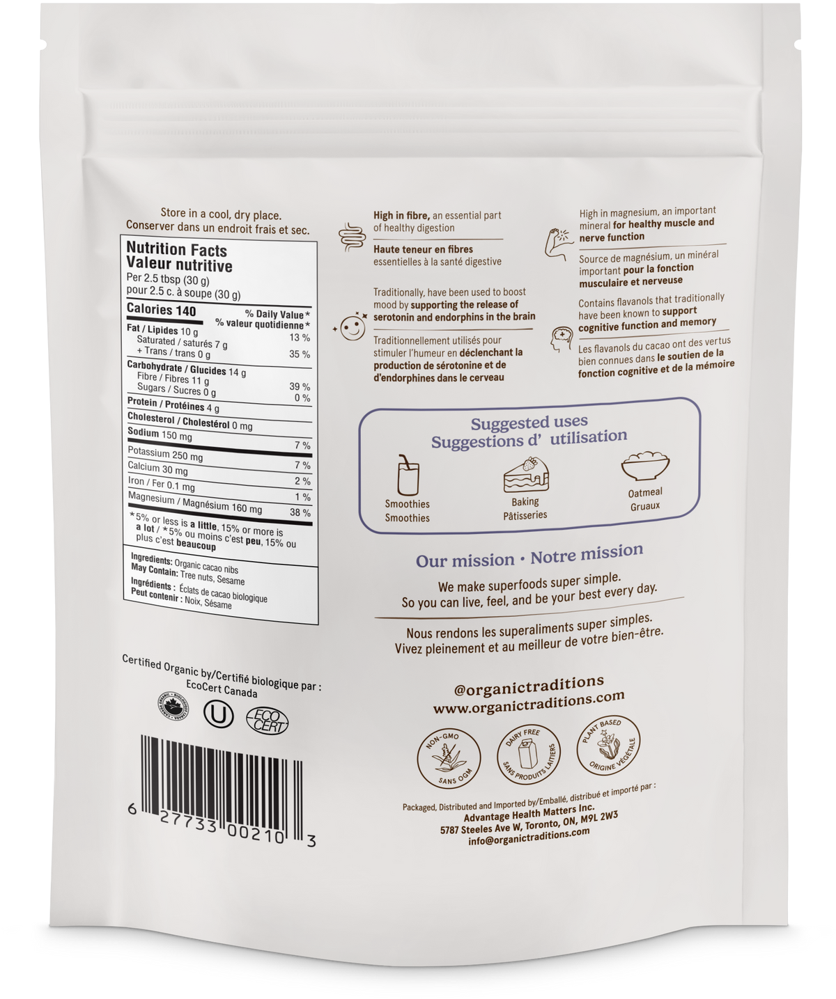 Organic Traditions Organic Cacao Nibs